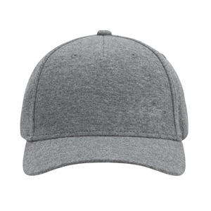 Gorra de Béisbol Personalizada en Gris Jaspeado, Tejido de Punto Jersey, 6 Paneles, Visera Curva, Ajustable, para Bordar Logotipo - Product Image 1