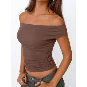 2025 foxa ชุดเดรสเปิดไหล่สองแถว2025ไซส์สำหรับผู้หญิงชุดเดรสเซ็กซี่น่ารักพร้อมเสื้อ Y2K ฤดูร้อน - Product Image 3