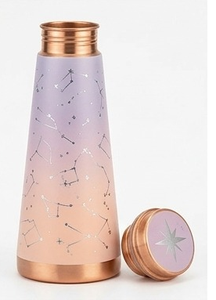 <b>Flower</b> <b>Sticker</b> design Pure Copper Metal Water Bottles Keeps Water Fresh - Product Image 2