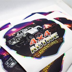 Pegatinas de Vinilo Holográficas Personalizadas |   Calcomanías Autoadhesivas Reutilizables Troqueladas |   Ecológico, Impermeable, Resistente a los Rayos UV, 100 Piezas - Product Image 2