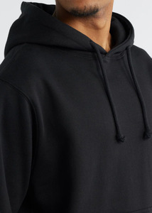 Sweat à capuche pour homme en gros avec fermeture éclair utilitaire sur la manche, design minimaliste streetwear, couleur unie, en molleton de coton, personnalisable - Product Image 3