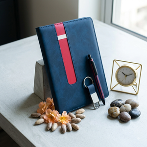 Aurelux RE042 Premium Case Bound PU Leather A5 Multicolor Diary <b>Notebook</b> Executive Office Planner Custom Logo Corporate Gift <b>Set</b> - Product Image 1