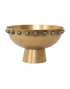 Tazón Multiusos de Metal para Servir, Tazón de Acero Inoxidable para Alimentos, Elegante Vajilla para Cocina y Comedor, Plato para Servir Ensaladas y Frutas - Product Image 2