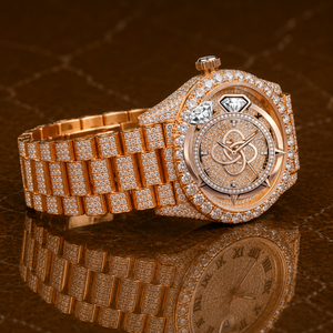 Reloj de Pulsera para Hombre, con Diamantes Moissanite, Acero Inoxidable, 20mm, Cuarzo Analógico, Estilo Hip Hop, Antiguo, Lujoso, con Incrustaciones de Diamantes - Product Image 2