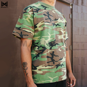 เสื้อยืดโอเวอร์ไซส์ลายพรางต้นไม้สไตล์วินเทจขายส่ง เสื้อผ้าสตรีทแวร์ แขนสั้น ผ้าฝ้าย รับผลิตตามแบบ OEM - Product Image 5