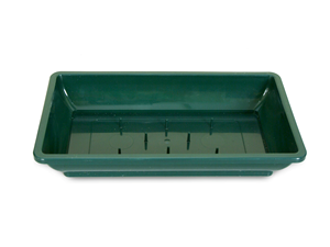 Plateau floral en plastique vert foncé de forme rectangulaire pour arrangement floral, centre de table de mariage, artisanat, fleurs artificielles ou fraîches - Product Image 2