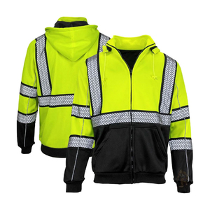 Vêtements de sécurité réfléchissants à haute visibilité, respirants, veste d'hiver pour agents de sécurité, sweat-shirt à haute visibilité pour hommes, certifié CE, séchage rapide - Product Image 1