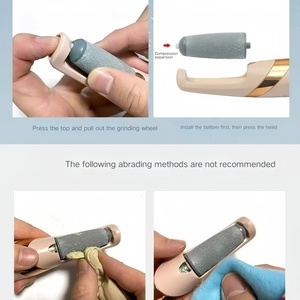 Lime à callosités électrique rechargeable par USB, manche long, acier inoxydable, outil de pédicure - Product Image 3