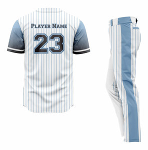 Uniforme de Béisbol Personalizable para Equipos, 100% Poliéster, Impresión Digital, Transpirable, Manga Corta, Cuello Redondo, Bolsillos, Servicio OEM - Product Image 2