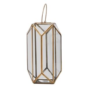 Nuevo Farol de Vela de Acero Inoxidable y Vidrio, Decoración para el Hogar y Jardín, Acabado Dorado, Farol Colgante Disponible al Mejor Precio - Product Image 1