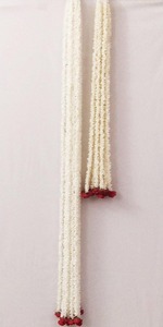 Guirlande de fleurs artificielles de jasmin blanc à suspendre pour mariage, temple, mandap, Diwali, festival traditionnel, décoration murale de maison - Product Image 4