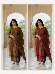 <b>Women</b>’s Meher Floral Cotton Suit Set with Printed <b>Kurta</b>, Pant & Dupatta - Product Image 6