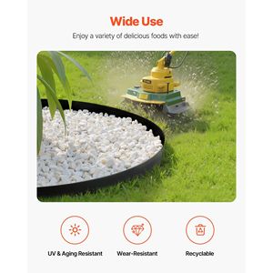 Resistente ai raggi UV 66 ft X 4 bordo da giardino in plastica senza scavare bordo flessibile del prato rotolo 60 punte 2 pali a terra Mini Decking paesaggistico - Product Image 6