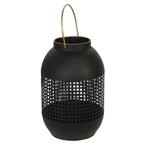 Lanterne en laiton rose avec poignée dorée et motif découpé au laser pour la décoration de la maison, lanternes à bougies faites à la main en solde - Product Image 4