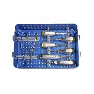 Juego de Instrumentos Quirúrgicos Ortopédicos para Cirugía de Implantes Óseos, Bandeja de Esterilización Manual, Acero Inoxidable Médico de Alta Calidad - Product Image 3
