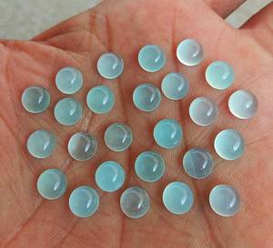 พลอยคาลซิโดนีทรงกลมหลังแบนธรรมชาติ สำหรับทำเครื่องประดับจากพลอย - Product Image 5