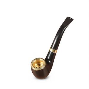 Pipa de Fumar de Madera Hecha a Mano, Tipo Curvo, con Logotipo Personalizado Directo de Fábrica, Acabado Lacado, Vintage, Duradera, Ecológica y Portátil - Product Image 2