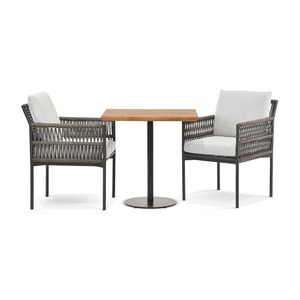 Modern Square <b>Wood</b> Top <b>Dining</b> <b>Table</b> With Metal Legs Minimalist Design Stable Base For Home Kitchen Restaurant Furniture - Product Image 2