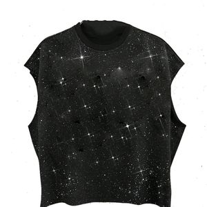 Custom Men Washed Sleeveless Tank Top Star Print Round Neck Casual Cotton Vest OEM ODM Wholesale Apparel Fashion Wear - Product Image 3