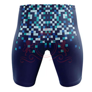 Ensemble maillot et short de cyclisme pour homme, motif bleu pixel, respirant, polyester, coupe sans couture, pour adultes - Product Image 5