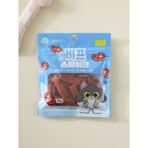 Bistecca miracolosa per gatti 50g di manzo tratta cibo Premium per animali domestici - Product Image 1