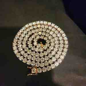 Cadena Cubana de Moda para Joyería Hip Hop Unisex, Plata de Ley 925 con Diamante Cultivado en Laboratorio - Product Image 3