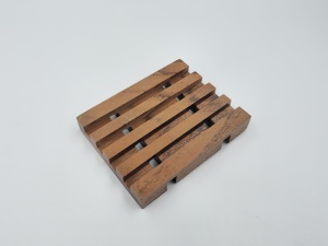Porte-savon rectangulaire en bois d'acacia écologique, antidérapant, durable et classique - Product Image 1