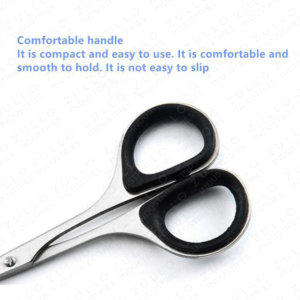 Juego de 3 piezas de herramientas de belleza de acero inoxidable negro premium, pinzas y tijeras para cejas con punta inclinada, kit de cuidado personal de marca privada - Product Image 2
