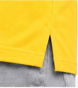 <b>Men's</b> Yellow Cotton T-Shirt Short Sleeve O-Neck Regular Fit Casual Solid Color Jersey Knit Blank Design - Product Image 6