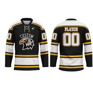 Lightweight Breathable Plain Dyed Ice Hockey Sportswear Custom OEM Hockey Jerseys Embroidered Twill Sublimated Hockey Front - Product Image 1