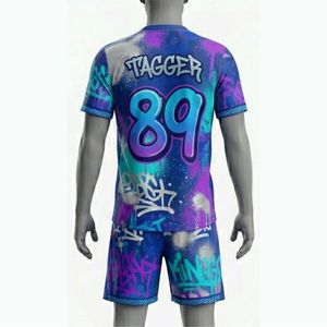 Conjunto de Camiseta de Fútbol para Hombre Graff Kings, Impresión Sublimada, Secado Rápido, Cuello Redondo, Manga Corta, Uniforme de Fútbol, Corte Regular, para Todas las Temporadas - Product Image 2