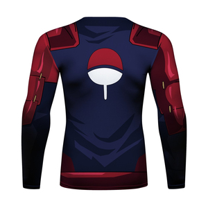 Men Full Sleeve Red <b>Blue</b> Sublimation Printed Rash Guard Quick Dry Polyester Sport Shirt Adult Unisex OEM Service Rash Guard - Product Image 3