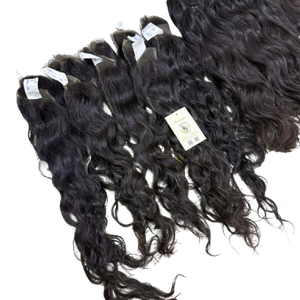 Cabello Humano Natural Vietnamita al por Mayor, Liso y Ondulado, con Cierre de Encaje HD, Cabello Vietnamita Natural Negro, Pelucas Suizas - Product Image 1