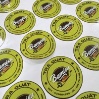 Custom Size Logo Printed Glossy Coated Paper Sticker Sheet Product Packaging Label Vietnam Manufacturer