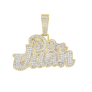 Colgante de Plata de Ley con Letra del Alfabeto Personalizado, con Diamantes Naturales VVS, Estilo Hip Hop, para Raperos - Product Image 3