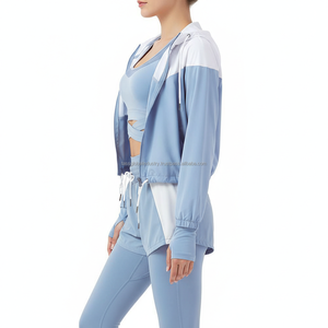 <b>Women's</b> Yoga Workout Set Solid Hooded Breathable Custom OEM Wholesale - Product Image 2