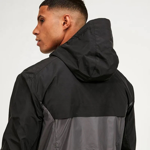 Bulk Wholesale Price Sports Jackets Two Tone Colors Windproof Jacket Gym Active Wear <b>Athletic</b> Hooded Jacket Outdoor Ripstop Coat - Product Image 5