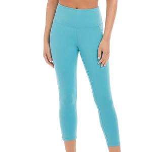 Nueva llegada caliente Leggings de mujer Color personalizado Tela de punto transpirable con logotipo en la cintura Estilo de tendencia Bolsillos convenientes - Product Image 1