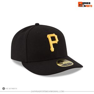 Casquette de baseball noire de haute qualité, neuve, avec broderie dorée, ajustée, 6 panneaux, pour adultes, streetwear, unisexe - Product Image 2