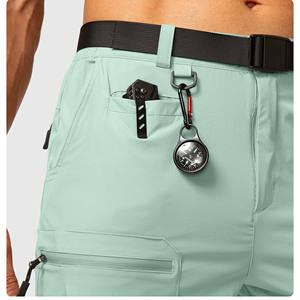 Pantalones cortos ligeros personalizados para hombre, de secado rápido, con bolsillos con cremallera, para senderismo, gimnasio, trabajo, correr, uso diario. - Product Image 4