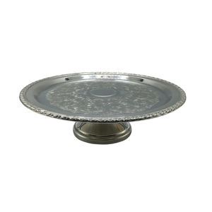 Soporte para tartas moderno y elegante, plateado, con pedestal, para bodas y fiestas de cumpleaños, expositor redondo de metal para postres. - Product Image 4