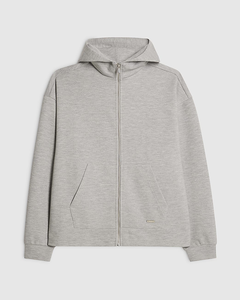 Men's Winter Oversized Heavyweight Cotton <b>Zip</b>-Up Hoodie Drop Shoulder Relaxed Fit Eco-Friendly Breathable Blank <b>Hooded</b> Jacket - Product Image 4