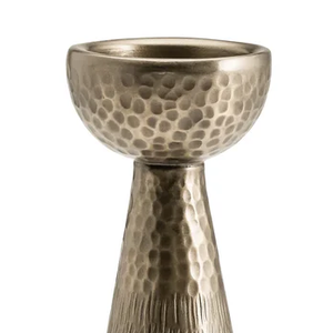 Candelabro de la mejor calidad para decoración del hogar, acabado antiguo en latón, portavelas martillado, aluminio fundido, hecho a mano, personalizado - Product Image 3