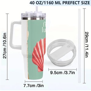 40Oz Large Tumbler <b>With</b> <b>Straw</b> For Team Earnings Call - Product Image 4