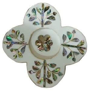 Sous-verre en résine avec logo vintage pour boissons, tapis de table et coussinets, avec incrustation MOP, dernier modèle en nacre - Product Image 1