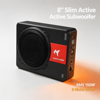 Promo Panas Subwoofer Mobil 8 Inch Flat Super Bass Subwoofer Bawah Jok SPL Power Subwoofer Audio Mobil Modifikasi Mobil/Truk