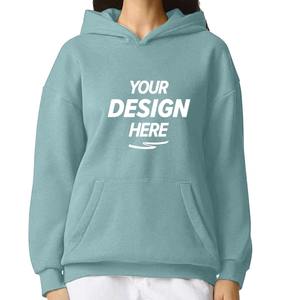 เสื้อฮู้ดดี้สีเขียวมิ้นท์พิมพ์โลโก้ตามสั่งสำหรับผู้หญิง ทรงโอเวอร์ไซส์ สไตล์สตรีทแวร์ ไหล่ตก แบบสวมหัว ผ้าฟลีซ อุ่นสบายสำหรับฤดูหนาว - Product Image 1