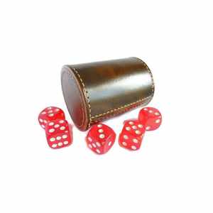 Juego de Dados de Cuero Clásico Hecho a Mano para Club Nocturno - Set de 10 Piezas Geniales - Product Image 6