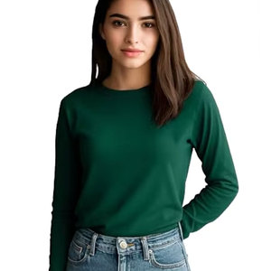 T-shirt décontracté noir pour femme, coupe classique, col rond, manches courtes, respirant, avec logo imprimé numérique, en jersey délavé 220g, collection Printemps - Product Image 3