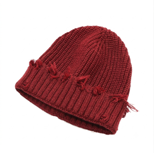 Bonnet unisexe en tricot style vintage avec tissu extensible côtelé, doux et chaud, idéal pour un usage quotidien décontracté. - Product Image 6